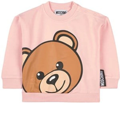 Moschino Babies'  Pink Big Bear Sweatshirt