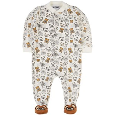 Moschino White Babygrow For Baby Kids With Teddy Bears