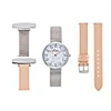 Bermuda Watch Company Venus Interchangeable Marble/salmon/silver Mesh In Marble/salmon/silver