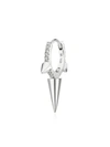 Maria Tash 18kt White Gold Triple Spike Diamond Huggie Earring In Gold