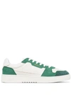 Axel Arigato Dice Lo Sneakers In White Suede And Leather In Green