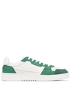 Axel Arigato Dice Lo Sneakers In White Suede And Leather In White And Green