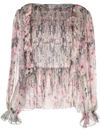 ALBERTA FERRETTI FLORAL-PRINT BLOUSE