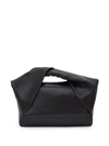Jw Anderson Large Twister - Leather Top Handle Bag In Black