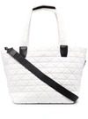 Veecollective 'vee Tote' Top Handle Medium Nylon Tote Bag In Weiss