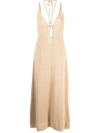 Cult Gaia Women's Kingsley Linen-blend Knit Maxi Dress In Braun