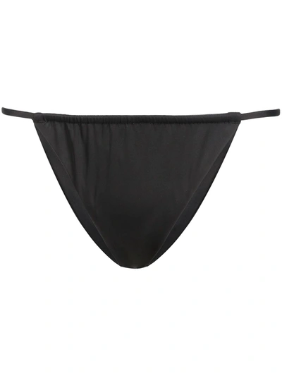 Cult Gaia Liza Slip-on Bikini Briefs In Black