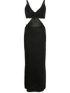 Cult Gaia Serita Cutout-waist Metallic Cocktail Dress In Schwarz