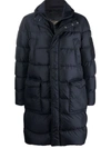 Herno Quilted Down Coat In Blau