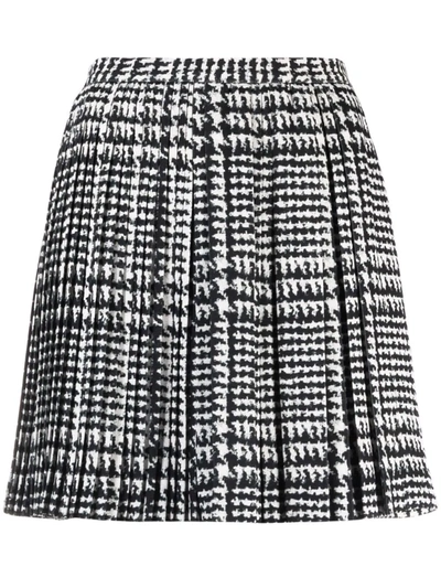 Ermanno Scervino Cady Trouser Skirt With Prince Of Wales Print In Black