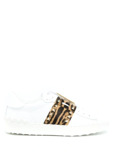 Valentino Garavani Untitled Low-top Sneakers In White,beige,brown