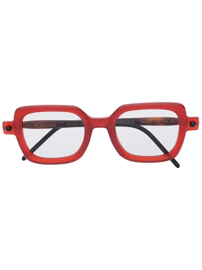 Kuboraum 双色方框眼镜 In Red