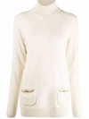 Gucci Double G Chain Wool Jumper In Nude