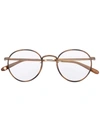 Garrett Leight Wilson Round-frame Glasses In Braun