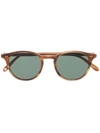 Garrett Leight Clune Round-frame Sunglasses In Braun
