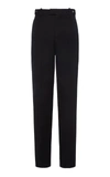 Bottega Veneta Curved Shape Compact Wool Pants In Black