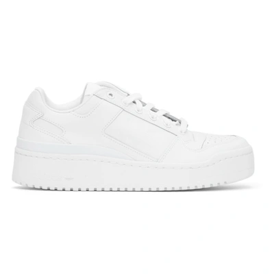 Adidas Originals Forum Bold Leather Sneakers In White