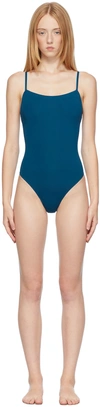 Eres Aquarelle One-piece Swimsuit With Thin Straps In Blue