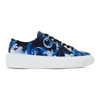 VERSACE BLUE BAROCCOFLAGE GRECA LOW-TOP trainers