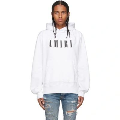 人気！【AMIRI】ロゴプリント コットンフーディ AMIRI logo-print Cotton Hoodie | White | FARFETCH