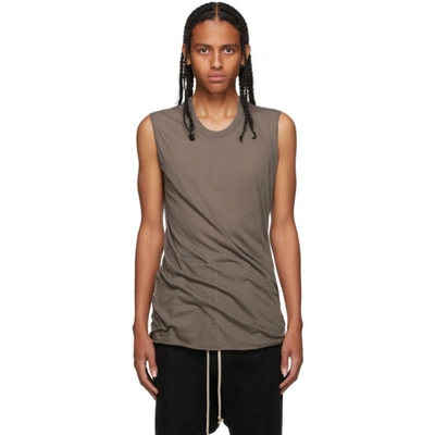 Rick Owens Grey Basic Tank Top In 34 Dust