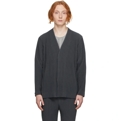 Issey Miyake Grey Tailored Pleats 1 Blazer In 14-charcoal Gray