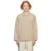 ISSEY MIYAKE BEIGE TAFFETA PACKABLE SHIRT