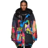 Sacai Mens Multi X Kaws Abstract-print Shell Jacket M In 926 Multi