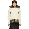 SACAI WHITE & KHAKI KAWS EDITION WOOL BLOUSON JACKET