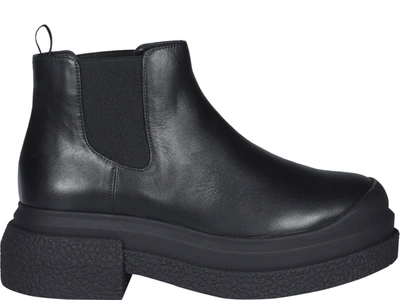 Stuart Weitzman Chunky Sole Ankle Boots In Black