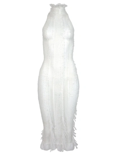 Roberta Einer Angel Midi Bodycon Dress White