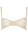 Khaite Eda Knitted Cashmere Bralette In Neutrals