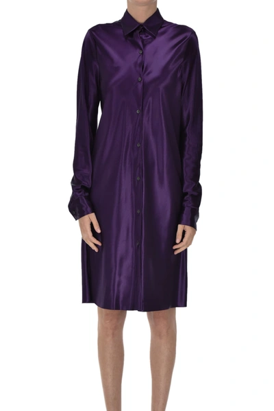 dries van noten shirt dress amethyst Dries Van Noten: Purple Sequinned Shirt