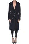 Dondup Wool-blend Coat In Black