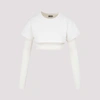 JACQUEMUS JACQUEMUS LE DOUBLE LAYERED CROPPED T