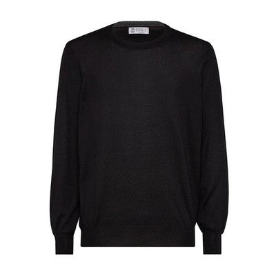 Brunello Cucinelli Lightweight Sweater In Noir