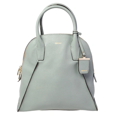 Pre-owned Dkny Powder Blue Leather Dome Satchel