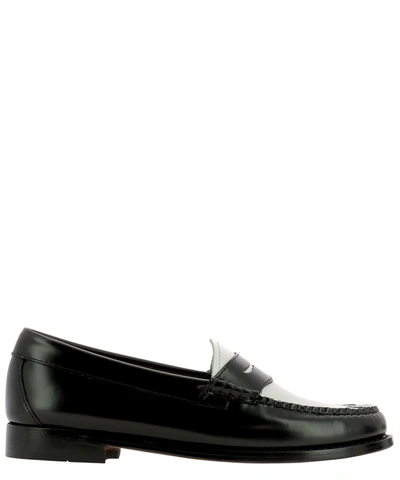 G.h. Bass & Co. Colour-block Penny Loafers In Black