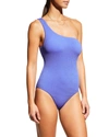 Seafolly Sea Dive Asymmetric One-piece Swimsuit In Cobalt