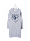 KENZO TIGER-EMBROIDERED SWEATER DRESS,17070761