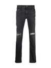 DOLCE & GABBANA DISTRESSED SLIM-CUT JEANS,17021274