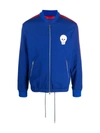 Alexander Mcqueen Skull Embroidered Sweatshirt In Blue