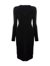 Dolce & Gabbana Sweetheart-neck Fitted Dress In Black