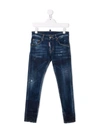 Dsquared2 Slim-cut Faded Jeans In Blue