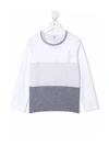 BRUNELLO CUCINELLI FRONT-LOGO STRIPED SWEATSHIRT,16915533