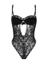 VERSACE LACE-PANEL SWEETHEART-NECK BODY,17060840