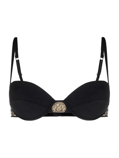 Versace Greca Border Bra In A1008 Black