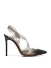 Gianvito Rossi Transparent Slip-on Pumps In Black