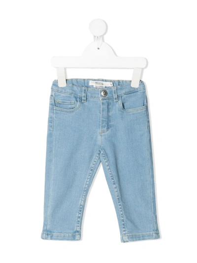 Bonpoint Babies' Mid-rise Straight-leg Jeans In Blue