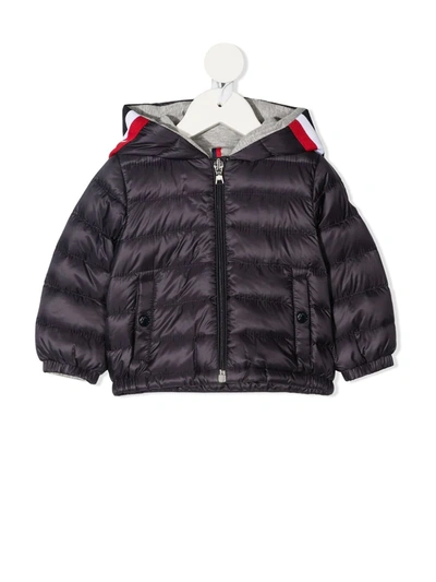 Moncler Babies' 连帽填充夹克 In Blue